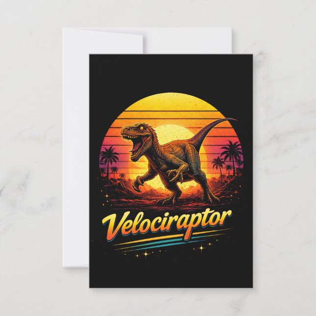 Velociraptor Tack Kort (Framsida)
