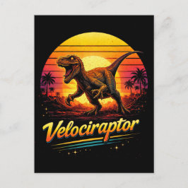 Velociraptor Vykort