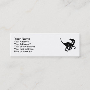 Velociraptordinosaur Mini Visitkort