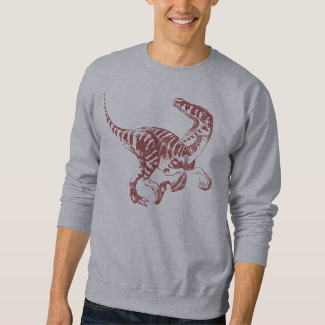 Velociraptorsna väntar lång ärmad tröja (Framsida)