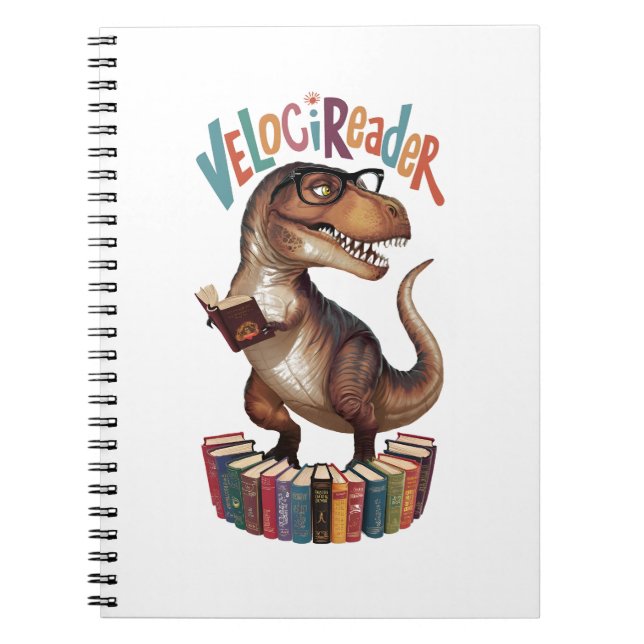Velocireader Funny Bok Reading Älskare Bookish Pun Anteckningsbok (Framsidan)