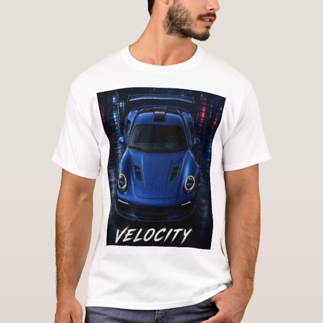 Velocity Redefined Sportbil Grafisk T-Shirt  (Framsida)