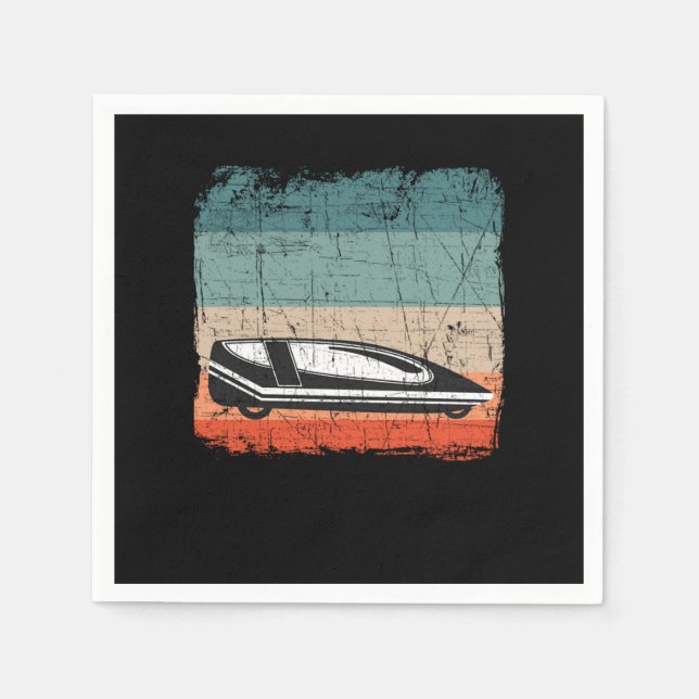 Velomobile gift Velomobilist recumbent bike Pappersservett (Framsidan)