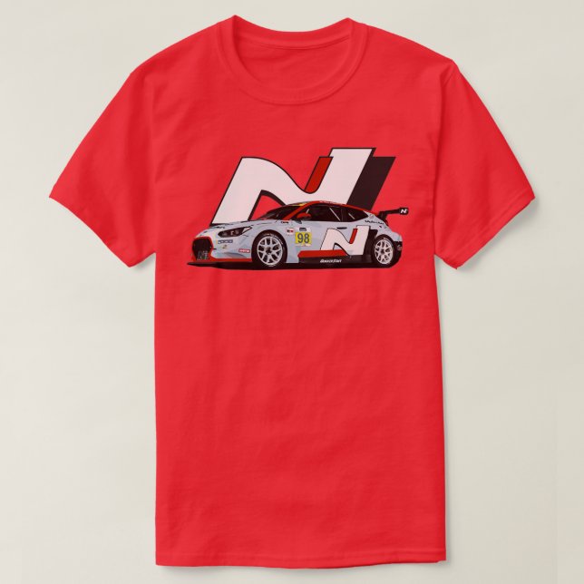 Veloster N TCR Tävling Car  T Shirt (Design framsida)