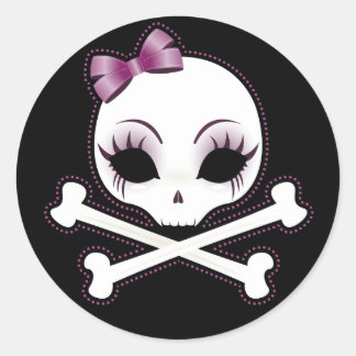 VelusaSkullie Runt Klistermärke