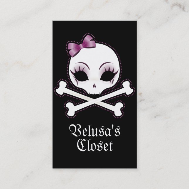 VelusaSkullie Visitkort (Framsida)