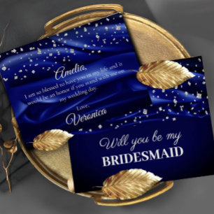 Velvet Blue Silke kommer du bli min bridesmaid Vykort
