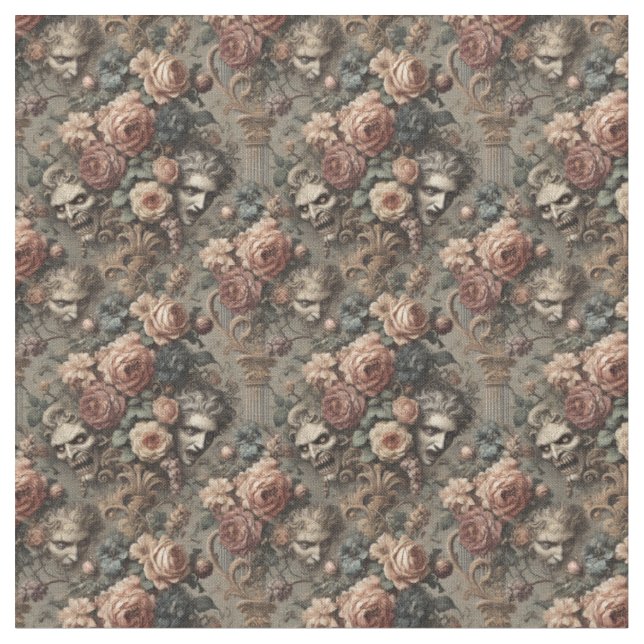 Velvet Crash - Gothic Dense Tile Tyg (Närbild)