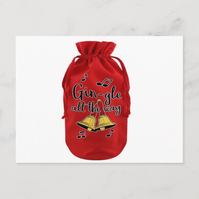 Velvet Flaska Bag, Velvet Vin Bag Promotional Bag Vykort (Framsida)