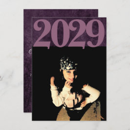 Velvet Grad | Ametyst Lila Moody Grunge Photo Inbjudningar