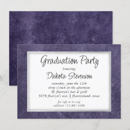 Velvet Grad | Ametyst Lila Watercolor Party Inbjudningar