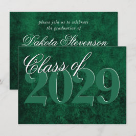 Velvet Grad | Emerald Grönt Jewel Tone Grunge Inbjudningar