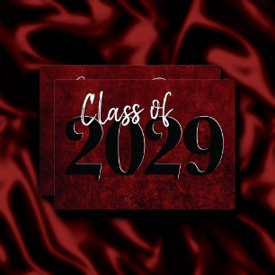 Velvet Grad   Ruby Red Crimson Jewel Tone Grunge Inbjudningar