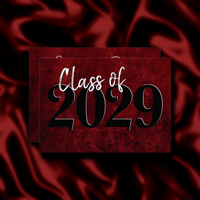 Velvet Grad | Ruby Red Crimson Jewel Tone Grunge Inbjudningar (Skapare uppladdad)