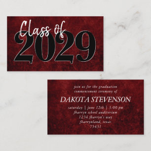 Velvet Grad Ruby Red Studenten Announcement