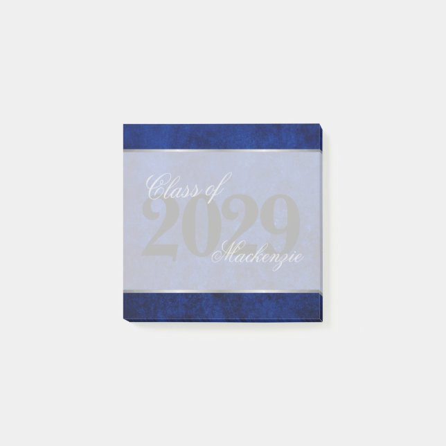 Velvet Grad | Sapphire Blue Anpassningsbar Keepsak Post-it Block (Framsida)