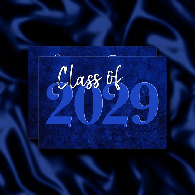 Velvet Grad | Sapphire Blue Mörk Jewel Tone Grunge Inbjudningar (Skapare uppladdad)
