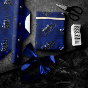 Velvet Grad Sapphire Blue Mörk Jewel Tone Grunge Presentpapper