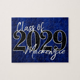 Velvet Grad Sapphire Blue Mörk Jewel Tone Grunge Pussel