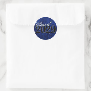Velvet Grad Sapphire Blue Mörk Jewel Tone Grunge Runt Klistermärke