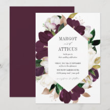 Velvet Magnolia och Ivory Blourhexagon bröllop