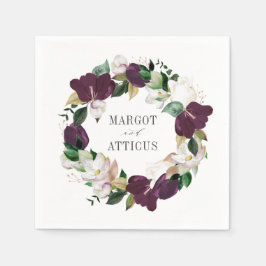 Velvet Magnolias | Personlig Bröllop Napkin Pappersservett