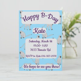 Velvet Monkey Grattis på födelsedagen Inbjudningar