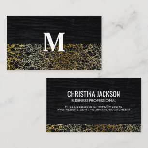Velvet och Guld Abstrakt Monogram Visitkort