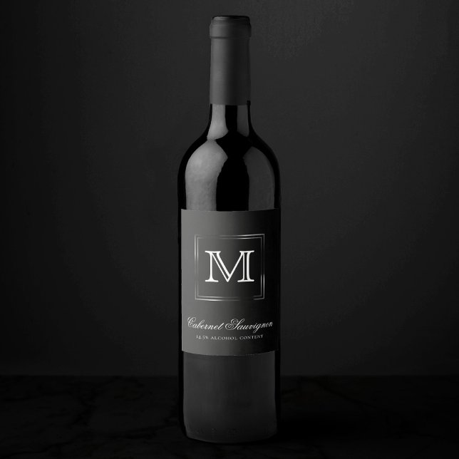 Velvet Onyx Grunge | Deep Vampy Jet Black Anpassni Vinflaska Etikett (Skapare uppladdad)