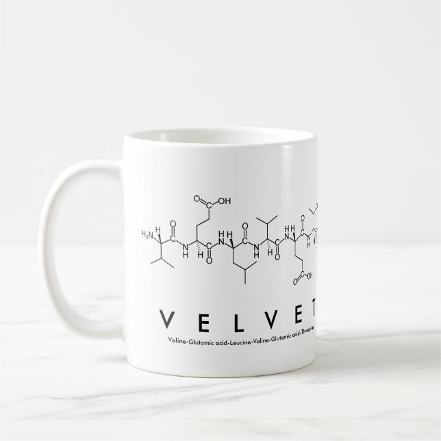 Velvet peptide namn mugg (Vänster)