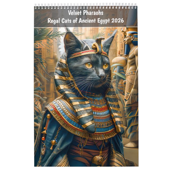Velvet Pharaohs – Regal Cats of Ancient Egypt 2026 Kalender (Omslag)