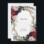 Velvet Plum Garden Floral Greenery Wedding  Inbjudningar<br><div class="desc">Thank You Card. Check out other items in this matching suite.</div>
