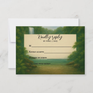 Velvet Rapids Bröllop OSA Card Kort