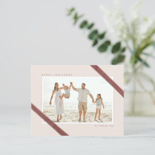 Velvet Ribbon accentuerade julfoto Vykort