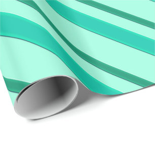 Velvet rosett band, turkos och aqua presentpapper