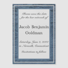 Velvet Seas Magnetic Save Date Card