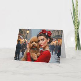 Velvet The Poodle Holiday Card Helgkort