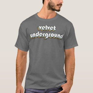 Velvet Underground Retro Regbow Typography Faded T Shirt