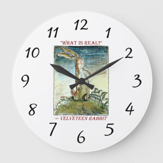 Velveteen Rabbit Clock Stor Klocka (Framsida)