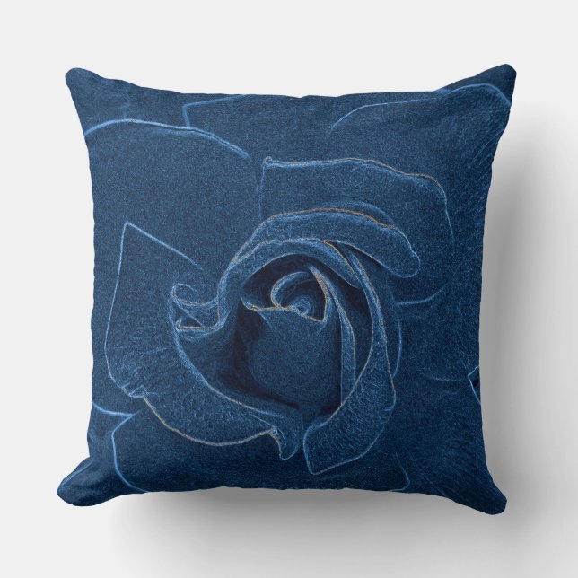 velvety Blue ro Kudde (Framsida)