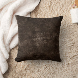 Velvety Bronze Damask | Brown Baroque Grunge Kudde