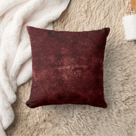 Velvety Henna Damask | Red Distress Grunge Kudde