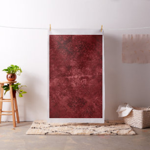 Velvety Henna Damask   Red Distress Grunge Tyg