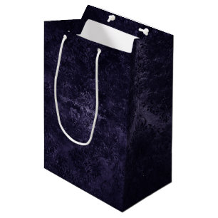 Velvety Midnight Damask Indigo Lila Grunge