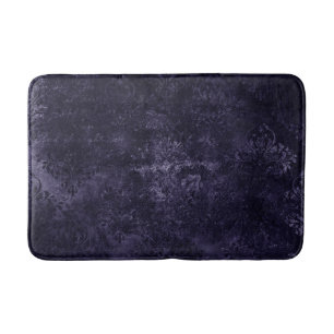 Velvety Midnight Damask Indigo Lila Grunge Badrumsmatta