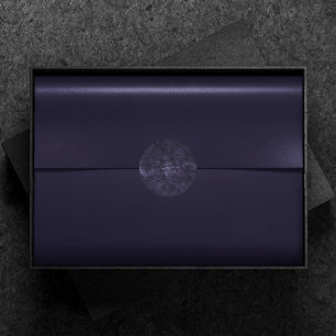 Velvety Midnight Damask Indigo Lila Grunge Runt Klistermärke