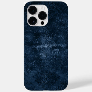 Velvety Navy Damask Mörk blått Grunge Baroque
