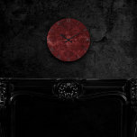 Velvety Red Damask | Henna Distress Grunge Rund Klocka<br><div class="desc">1900-talet, allt uppåt! Edgy och dramatisk gothininspirerad mörk, snabb baroque-damm i djupt rik palett skapar en opulent vintage krossad sammet struktur. Från den lyxiga och sofistikerade samlingen med Moody judiska toner ger den här noveltyn en blandad abstrakt i contemporary unisex (men ändå feminin) som ger perfekt av dammmuterad, underskattad färg....</div>
