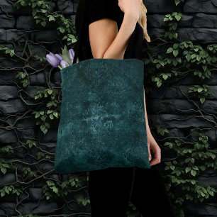 Velvety Teal Damask Mörk grönt Grunge Baroque Tygkasse