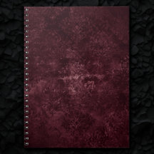 Velvety Vin Damask | Bordeaux Sangria Grunge Glam